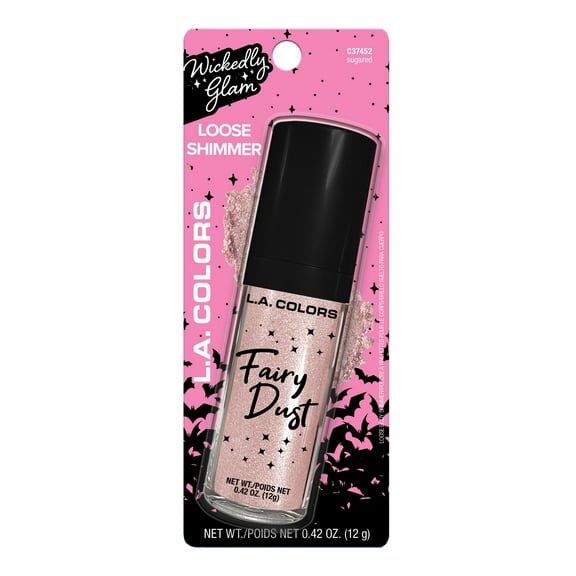 L.A. COLORS Wickedly Glam, Loose Shimmer Powder, Pink, Fairy Dust, Sugared, 0.42 OZ