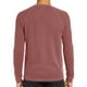 thumbnail image 5 of Camiseta de manga larga para hombre con diseño de gofres de color sólido sin botones con capucha y cuello redondo Pompotops  oipoqjl34586, 5 of 7