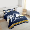thumbnail image 3 of Homewish Sport Cheerleading 2pcs Bedding Comforter Set For Kids Children Teens Girls,Geometric Stripes Twin Comforter Sets,Girly Dreamy Dance Breathable Bedding Set,Luxury Bedroom Decor,Reversible, 3 of 8