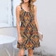 thumbnail image 3 of Camisón de poliéster para mujer, vestido de tirantes con cuello en V y botones para vacaciones de primavera y verano., 3 of 7