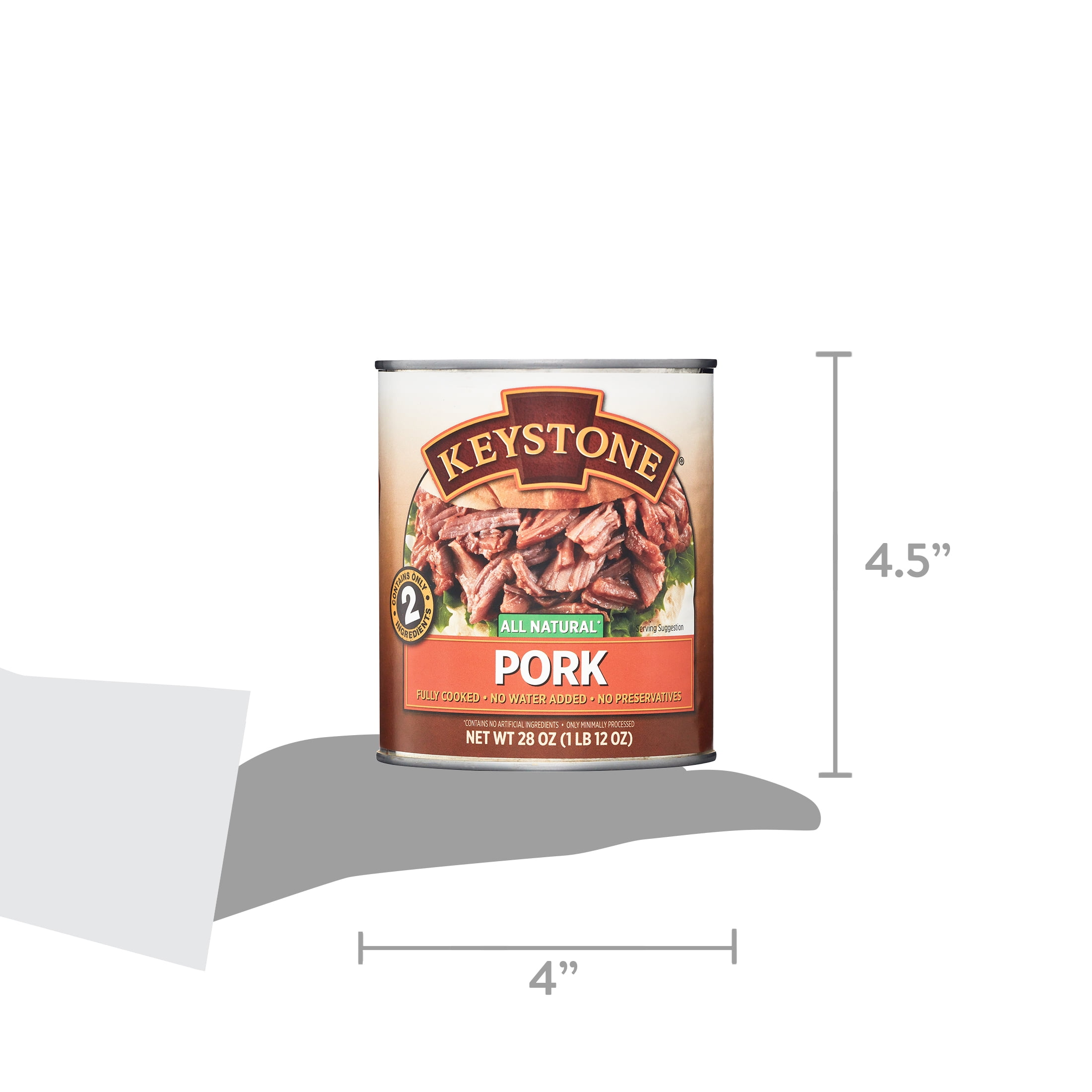 Keystone All Natural Pork, 28 oz Can