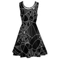 thumbnail image 5 of 2024 Vestido Print Women Dress Skate Oversized Casual Waist High Dresses Club Print Web Spider Dress Halloween Fun, 5 of 7