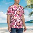 thumbnail image 3 of Pofeuu Cute Girl Print Hawaiian Shirt for Men Sleeves Casual Button Down Summer Beach Dress Shirts T-Shirts,X-Large, 3 of 7