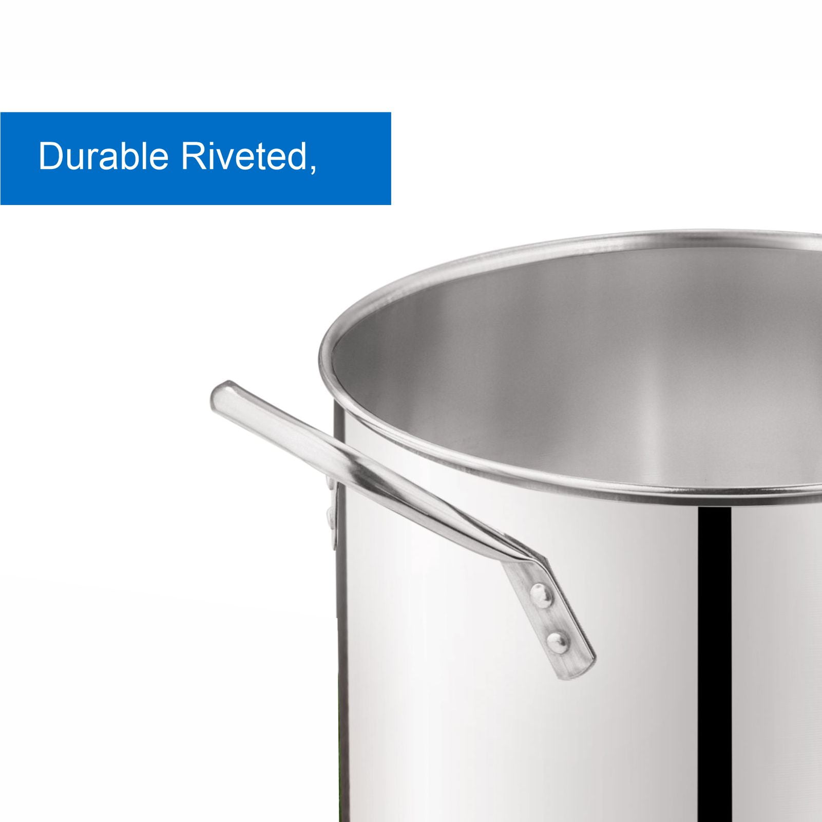 Mainstays 12-Qt Stainless Steel Stock Pot with Metal Lid