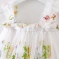 thumbnail image 4 of Flower Girl Dress Sleeveless Embroider Princess Dress Dance Party Floral Clothes Little Girl Dresses White 2-3 Years, 4 of 4