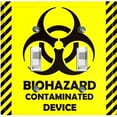 thumbnail image 1 of Metal Light Switch Plate Cover Yellow Contaminated Biohazard Sign SGN002, 1 of 13