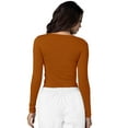 thumbnail image 2 of Adar Tee-Shirt Confort à Manches Longues pour Femmes, Coupe Classique, Caramel, L, 2 of 7