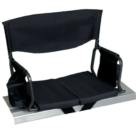 RIO Gear Bleacher Boss Folding Stadium Seat, Stadium Seats for Bleachers, Black