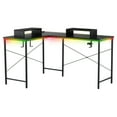 thumbnail image 3 of GTRACING L-Shaped Gaming Desk with RGB Light and Removable Storage Stands, Black, 3 of 13