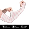 thumbnail image 3 of Lsque Pink Checkboard Cooling Arm Sleeves for Men & Women -Compression Sleeves to Cover Arms for Working,Sun Sleeves for UV Protection,Breathable, Moisture-Wicking, 3 of 8