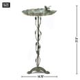 thumbnail image 3 of Zingz & Thingz Verdigris Leaf Birdbath 14.75x12.25x27.5", 3 of 3