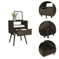 thumbnail image 6 of Newboti Furniture Nightstand 25"H, Superior Top, Four Legs, One Open Shelf, One Drawer, Dark Walnut 45285, 6 of 8