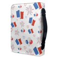 thumbnail image 3 of HELLHERO 4th of July Patriotic Pattern Bible Cover Lightweight for Church Bible Study Christian Prayer, PU Leather Large Capacity Church Bible Bag, 3 of 12