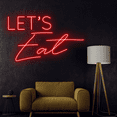 thumbnail image 4 of C-craft Abstract Line Let's Eat Neon Sign Wall Art Living Room Wall Decor Led Sign Bedroom Wall Deco, 4 of 5