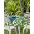 thumbnail image 3 of Outdoor Tablecloth with Umbrella Hole for Patio/Picnic/Party/Camping, Bohemia Waterproof Table Cloth Round Cover Washable, Vintage Country Farmhouse Boho Style Light Green (Dia 60"), 3 of 8