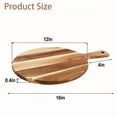 thumbnail image 3 of 5pcs Acacia Wood Cutting Board, Kitchen Accessories Cutting Board, High-Quality Handmade Charcuterie Board, Cutting Board, Pork Cheese, Pizza Board, Perfect For Christmas, New Year Gifts, 3 of 8
