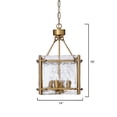 thumbnail image 3 of Jamie Young Glenn Small Square Metal 4-Light Chandelier Brass, 3 of 5