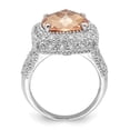 thumbnail image 2 of Auriga Fine Jewelry 925 Sterling Silver Champagne & Clear CZ Ring for Women Size- 7, 2 of 6