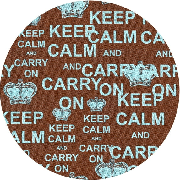 Ahgly Company Indoor Round Patterned Tomato Sauce Red Area Rugs, 4' Round