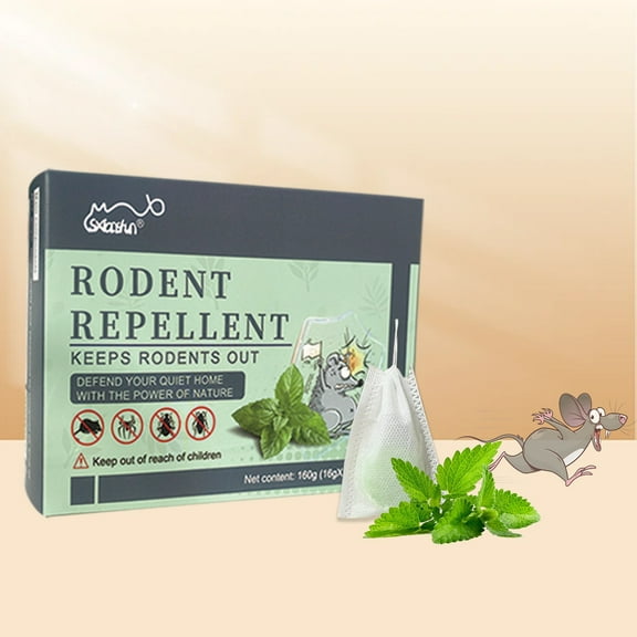 Rodent Repellent Pouches - Safe, 10-Pack Natural Mice & Rat Deterrent with No Harsh Chemicals Long-Lasting Mice & Rat Control for Home & Car