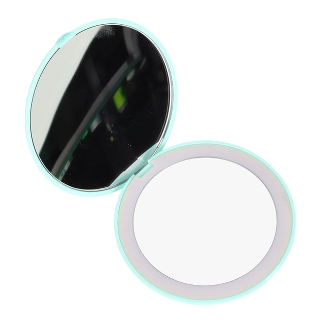 Espejo LED De 3,5 Pulgadas, Espejo De Maquillaje Con Luces, Espejo De Maquillaje De Doble Cara Con Aumento De 1X 10X Para Viajes A Casa Con Batería Integrada