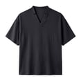 thumbnail image 6 of ZUKMRJPC Mens Short Sleeve T-Shirts V Neck Fashion Solid Color Summer Basic Tops Casual Loose Fit Sport Athletic Work Shirts, 6 of 7
