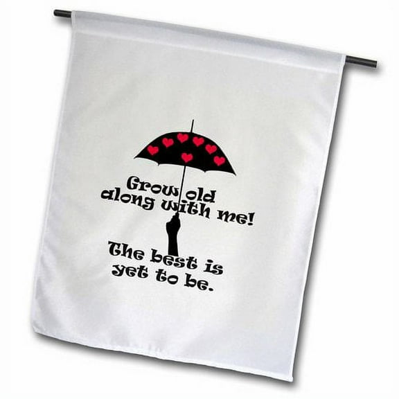 3dRose, Love. grow old along with me the best is yet to come. Popular saying, 12 x 18 inch Garden Flag