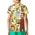 thumbnail image 2 of Curious George Novelty Shirt for Boys 3D Printed T-Shirt Fashion Tees Cool Merch for Kids, 2 of 5