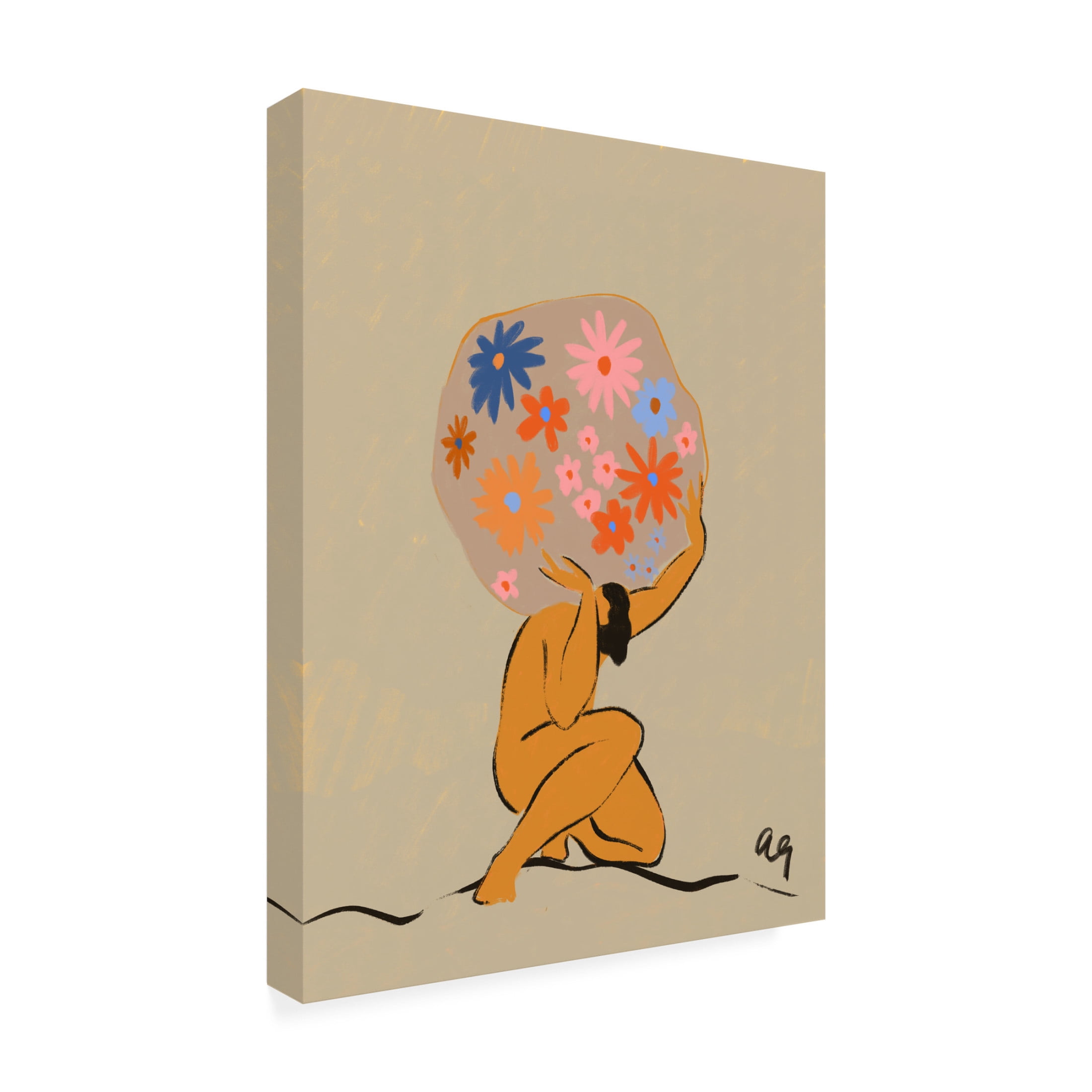 Trademark Fine Art Arty Guava  World On Her Shoulders Canvas Wall Art