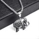 thumbnail image 4 of Cast Stainless Steel Retro Classic Single-Sided India Thailand Six Teeth FETISH ELEPHANT Men Hip Hop Necklace Pendant Ornaments, 4 of 5