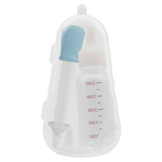 Silicone Pet Nursing Bottle Kit Feeding Bottles Waterproof Replacement Pets Feeder Nipples Nursing Syringes for Rabbits Type 2
