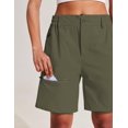 thumbnail image 3 of Pinspark Women's Hiking Cargo Shorts Quick Dry Work Summer Shorts for Women Golf Travel Athletic with Zipper Pockets, 3 of 6