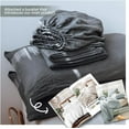 thumbnail image 4 of Simple&Opulence 100% Linen Sheet Set Solid Color-3 Pcs Washed French Linen Bed Sheets(1 Flat Sheet,1 Fitted Sheet,1 Pillowcase)-Breathable Bedding Set (Twin,Dark Grey), 4 of 9