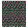thumbnail image 3 of Ambesonne Flamingo Shower Curtain, Zoo Animals in Pink, 69"Wx70"L, Hot Pink Green Black, 3 of 3