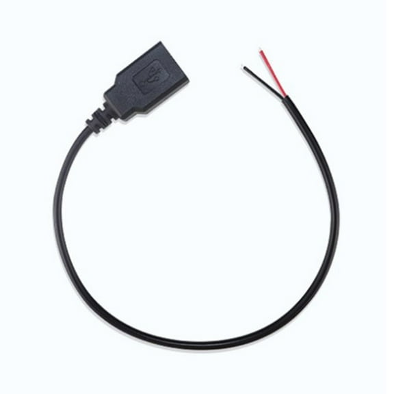 0.3m/1m/2m Power Supply Cable 2Pin USB 2.0 Female Wire Jack Charger Charging Cord Extension Connector DIY 5V Line