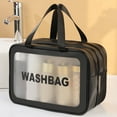 thumbnail image 2 of TIELUTT Dry and Wet Separation Toiletry Bag Large Capacity Storage Bag Clothes Storage Vacuum Bags Small Cold Label Shampoo Cord Storage Bag Small Airtight Clothes Storage Bags Airtight Bags for Packi, 2 of 5