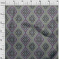 thumbnail image 2 of oneOone Organic Cotton Poplin Twill Fabric Argyle Ikat Print Fabric BTY 42 Inch Wide, 2 of 4