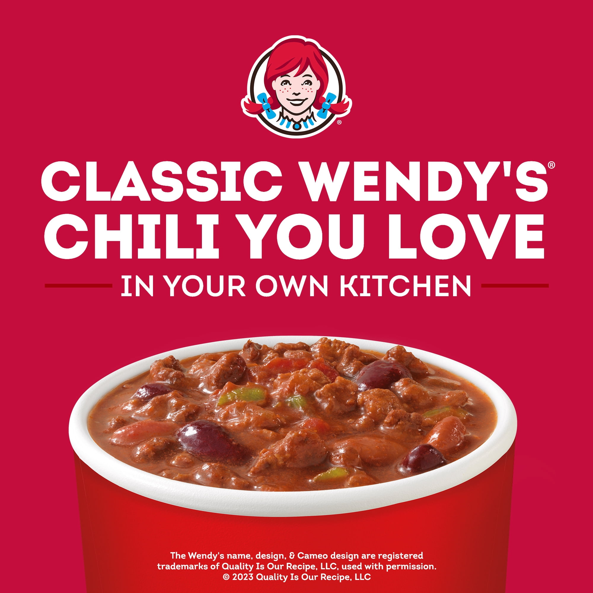Wendy's Chili With Beans, 29g Protein Per Serving, Canned Chili, 15 oz. Can