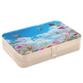 thumbnail image 3 of BZSMCE Leather Jewelry Box - Rectangular Whispers Of Spring Pattern 8.27x5.5x1.78in Beige, 3 of 8