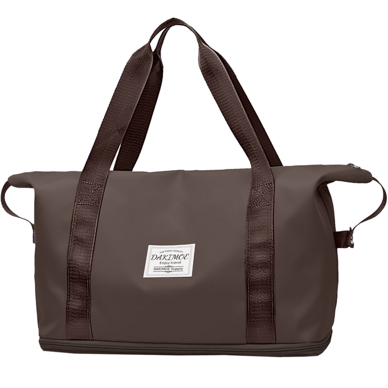 DAKIMOE Weekender Duffel Bag for Women, Brown photo 1