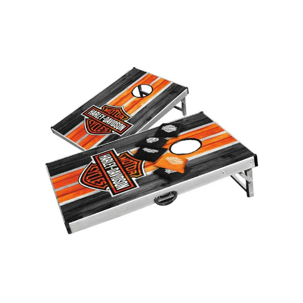 HarleyDavidson Classic Bar & Shield Bean Bag Toss Yard Game Cornhole Board Game, Harley