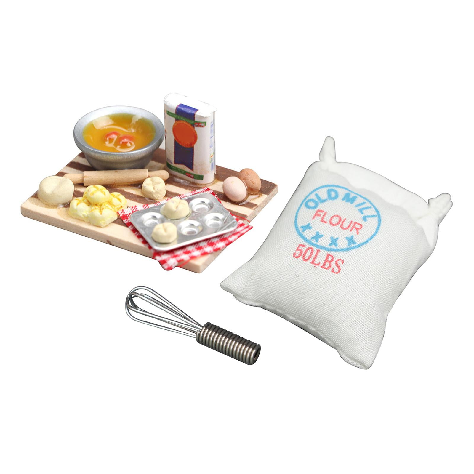 112 Doll House Bread Making Set, Kitchen Props Ornament, Pastry Toy