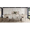 thumbnail image 3 of Diamond Sofa SESSIONDCIV2PK 19 x 21 x 34 in. Session Dining Chair in Ivory Boucle with Black Powder Cosat Metal Leg - Pack of 2, 3 of 5