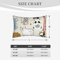 thumbnail image 6 of Balery Hand Drawn Animals Pillow Covers,Bed Pilowcases,Reversible Plush Throw Pillow Covers End Pillow Encasement,Pillow Case - 16"X24", 6 of 9