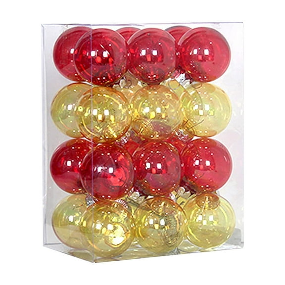 Dmlowu 24pcs Christmas Balls, Glittering Christmas Ball Ornaments, Shatterproof Hanging Christmas Ornaments Set for Holiday Wedding Party Christmas Tree Decorations, 2.36"(6cm)