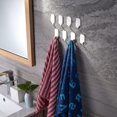 thumbnail image 5 of Gancho de pared adhesivo, 8 piezas, colgador de toallas de cocina, ganchos para toallas de baño, sin perforaciones, acero inoxidable, 5 of 5