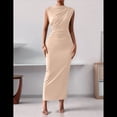 thumbnail image 4 of Vestido Ajustado Fruncido para Mujer Beige L, 4 of 7