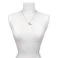 thumbnail image 3 of Delight Jewelry Goldtone Mini Open Peace Heart Key Mother & Daughter Heart Necklaces (Set of 2), 19"+2", 3 of 4