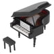 thumbnail image 5 of Piano en miniatura de madera de haya, con tratamiento de pintura brillante, bonito instrumento musical para casa de muñecas., 5 of 14