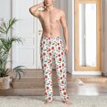 thumbnail image 5 of Vsdgher Strawberries Print Mens Pajama Pants Sleep & Lounge Pants, PJ Bottoms With elastic waistb and Pockets, 5 of 5
